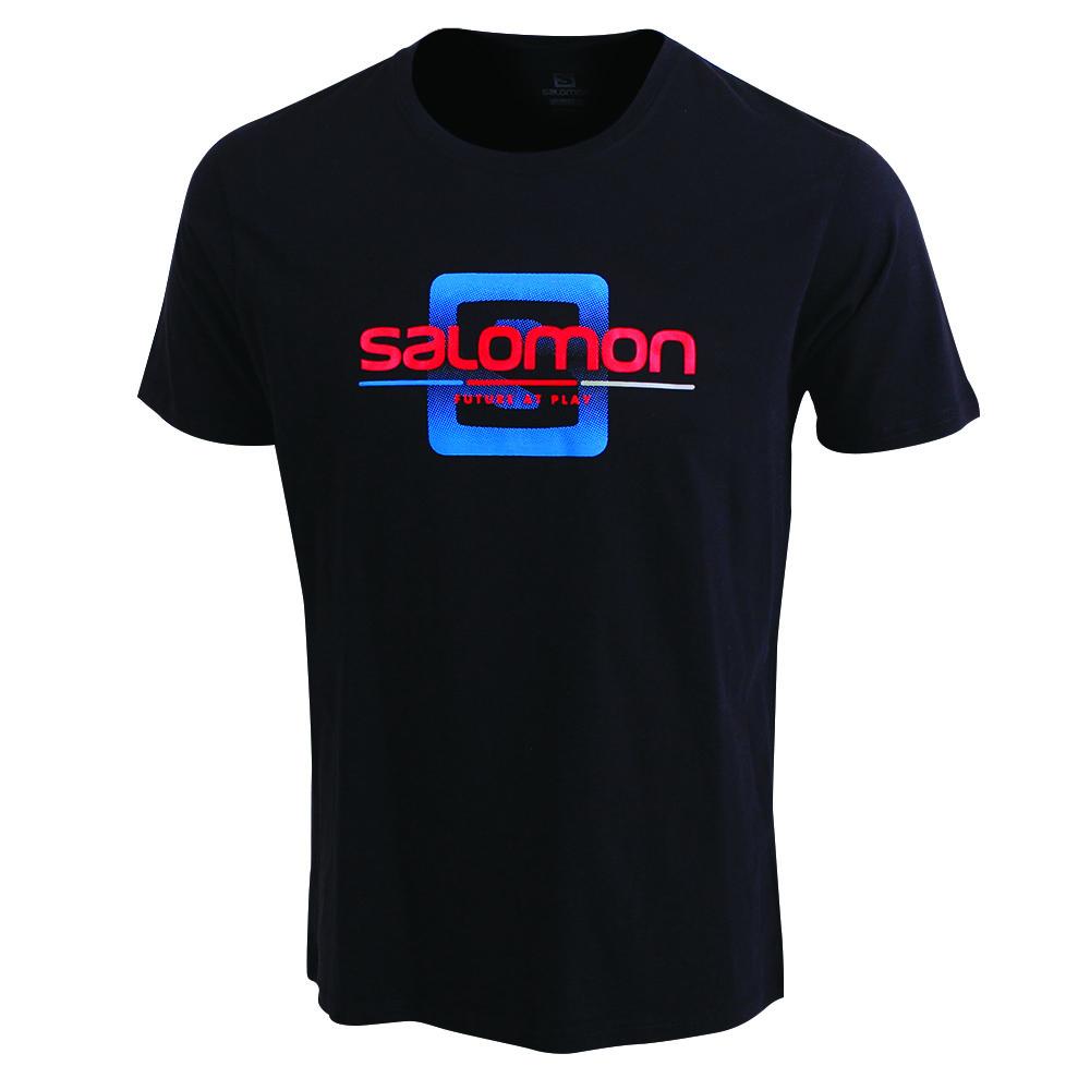 Salomon Israel FINISH LINE SS M - Mens T shirts - Black (QBLX-14538)